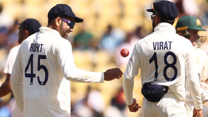 Rohit Sharma and Virat Kohli during the BGT series in