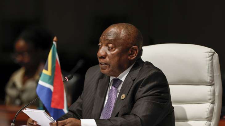 South African President Cyril Ramaphosa at the 15th BRICS