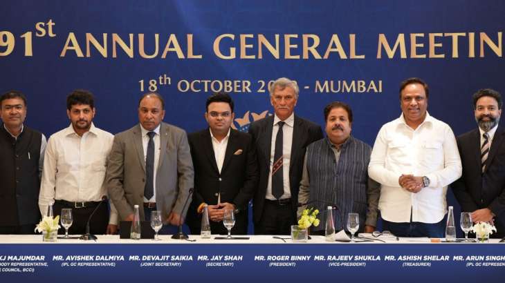 BCCI office-bearers during the Annual General Meeting on