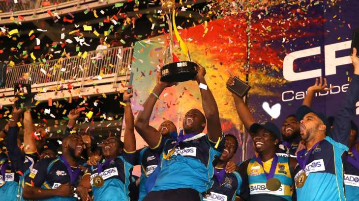 Barbados Tridents with CPL 2019 Trophy