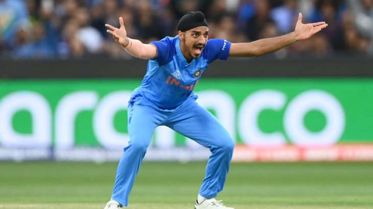 Arshdeep Singh appeals during India's T20 World Cup 2022 campaign