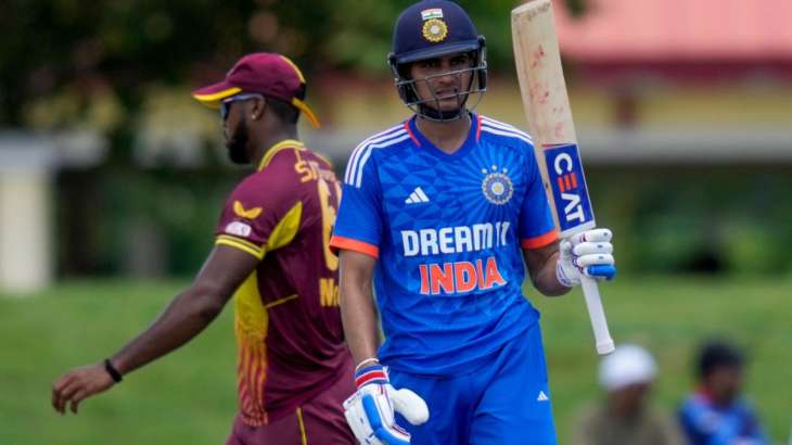 Shubman Gill during ODI series against West Indies in