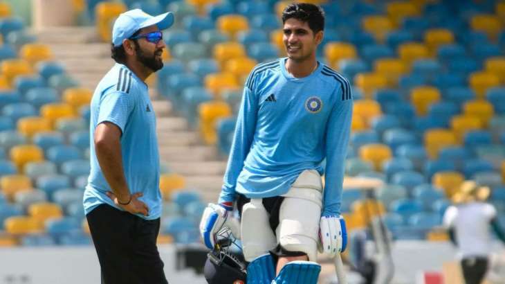 Shubman Gill and Rohit Sharma during the Test series