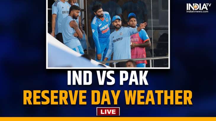 IND vs PAK Reserve day weather updates