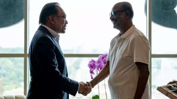 Malaysian Prime Minister Anwar Ibrahim meets Rajinikanth