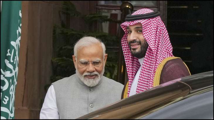PM Modi with Crown Prince of Saudi Arabia Mohammed bin