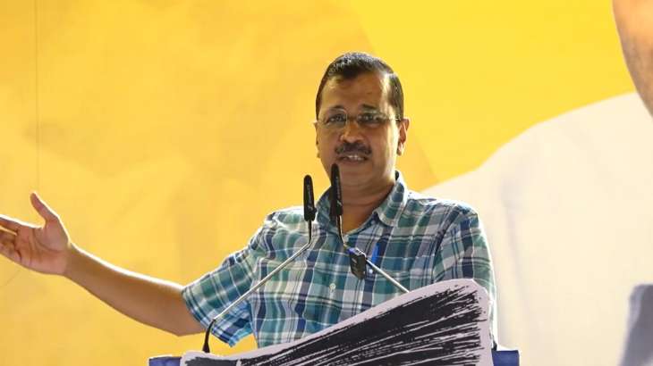 Kejriwal holds a party rally in poll-bound Haryana.