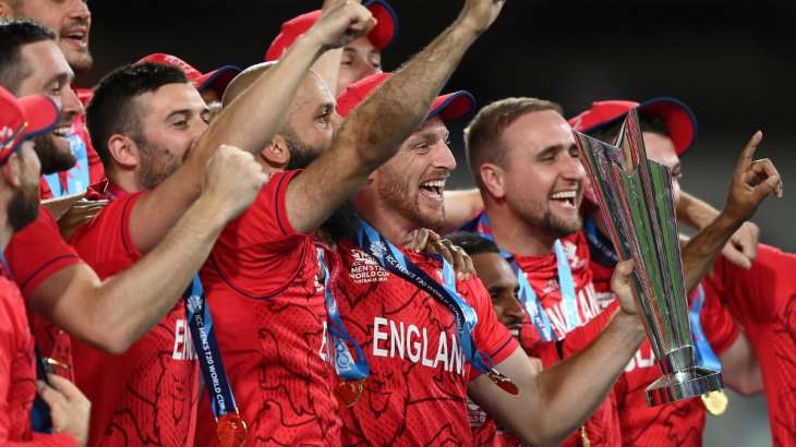 England team after winning the ICC T20 World Cup in 2022