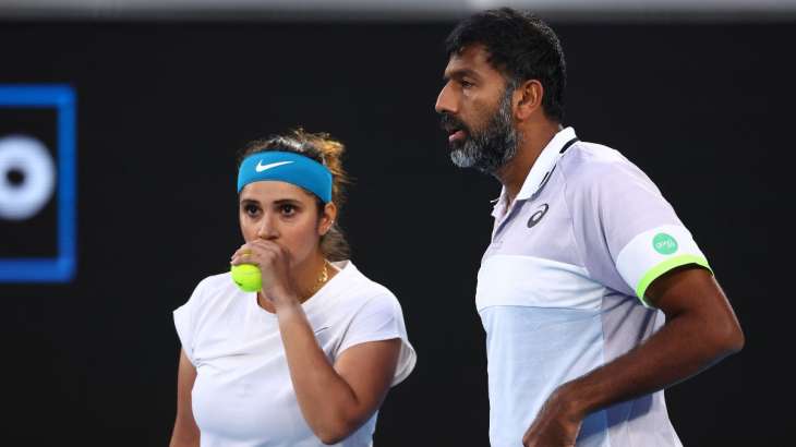 Sania Mirza and Rohan Bopanna during Australian Open in