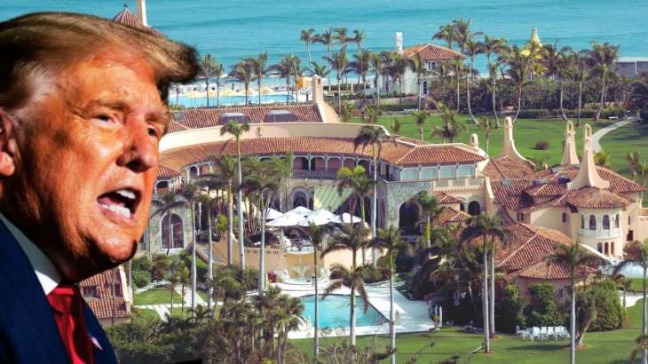 Former US President Donald Trump and his Mar-a-Lago a