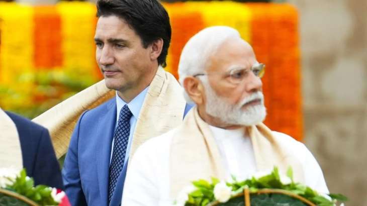 Indian Prime Minister Narendra Modi and his Canadian