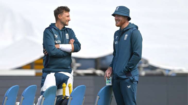 Joe Root and Ben Stokes during Ashes series in July 2023