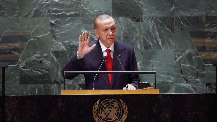 Turkish President Recep Tayyip Erdogan at UNGA.