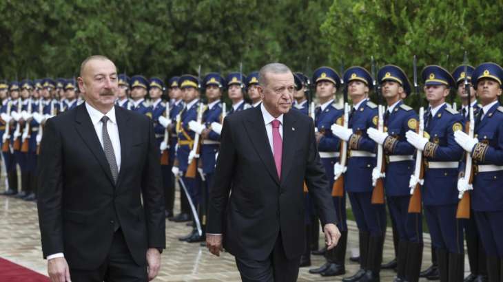 Turkish President Recep Tayyip Erdoğan with his Azerbaijan