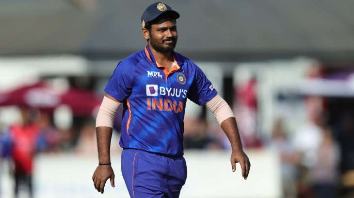 Sanju Samson during T20I series against England in July 2022