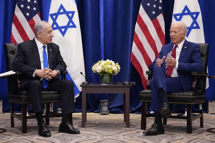US President Joe Biden with Israel PM Benjamin Netanyahu
