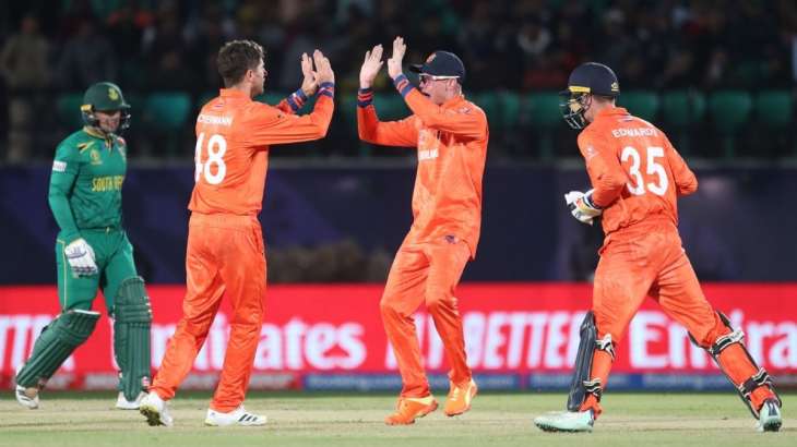 Netherlands vs South Africa in ICC World Cup match on