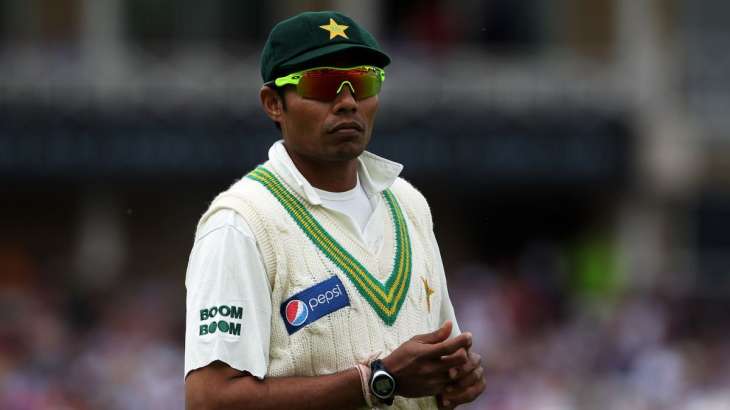 Danish Kaneria during a Test match against England in 2010