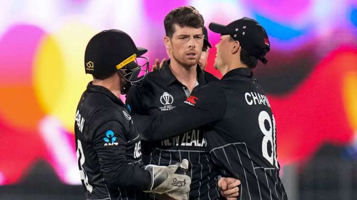 Mitchell Santner vs Afghanistan in the World Cup 2023 match