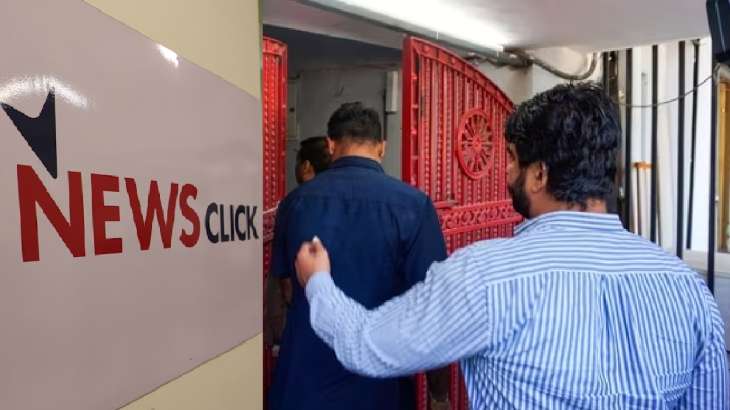 30 locations linked to NewsClick were raided by Delhi Police