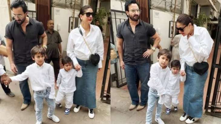 Saif Ali Khan and Kareena Kapoor with kids for weekend outing