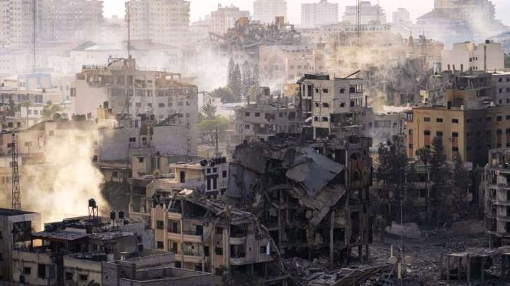 The residential area of Gaza was destroyed by the massive