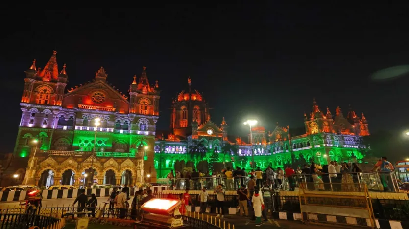 
Chhatrapati Shivaji Maharaj Terminus (CSMT), Mumbai in Maharashtra dazzles with pride and joy of Republic Day 2025.