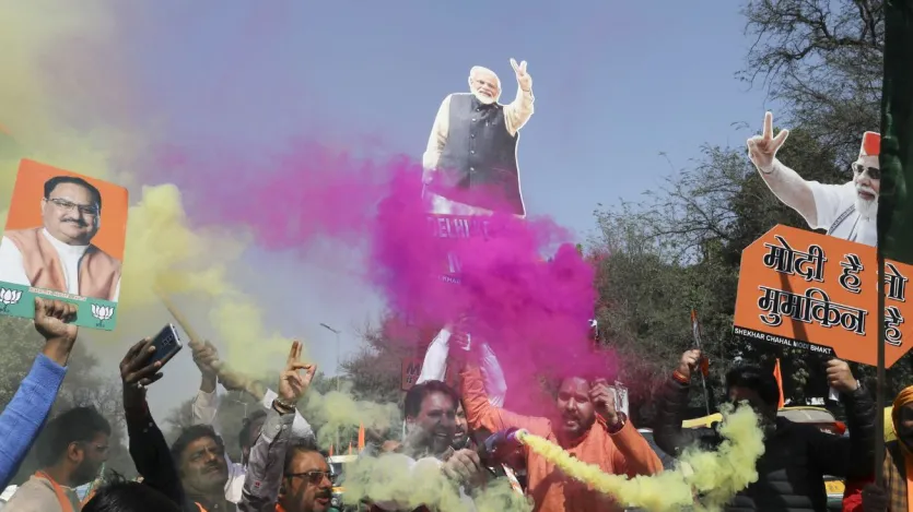 The BJP returned to power in Delhi on Saturday after more than 26 years, sweeping away the AAP from the national capital in another big win to extend its saffron footprint in the country. 
