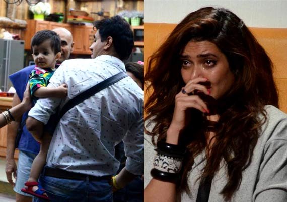 bigg boss 8 day 66 pritam meets his wife and son karishma s cry and plea go unheard by renee see pics