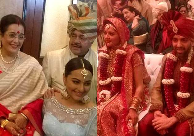 628px x 440px - Sonakshi Sinha's brother Kussh's wedding: Narendra Modi, Amitabh Bachchan,  Hema bless the newlyweds (see pics) | Bollywood News â€“ India TV