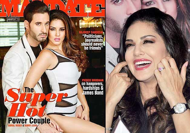 Sexy Sonny Leon - Sunny Leone poses hot with hubby Daniel Weber on 'Mandate' (see pics) |  Lifestyle News â€“ India TV