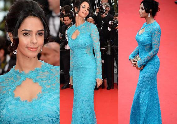 Cannes 2014 Mallika Sherawat leaves the crowd stunned in Emilio Pucci gown view pics India TV