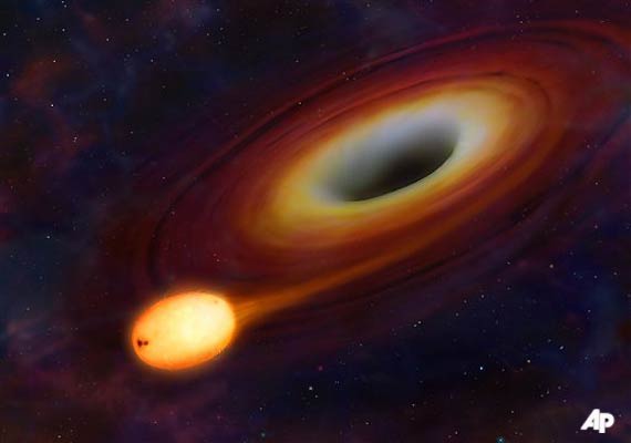 flash in distant galaxy was of a black hole swallowing a star