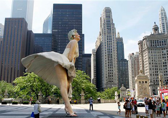 Palm Springs, California, USA 24th June 2021 A general view of atmosphere  of Marilyn Monroe Statue, Forever Marilyn which is 26 feet tall, returned  back to Palm Springs located in Downtown Palm