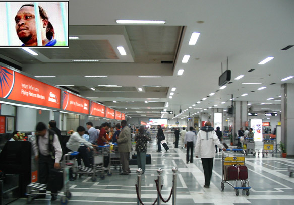 airport boarding pass counter