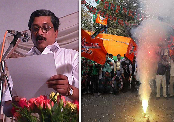 parrikar returns as goa cm