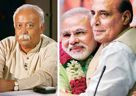 modi rajnath meet bhagwat modi rajnath meet bhagwat