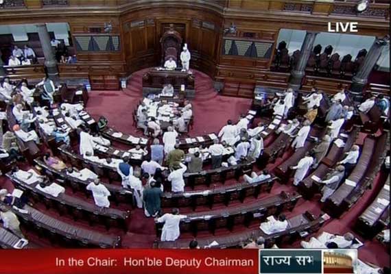 opposition stalls rajya sabha on gaza issue house adjourned twice