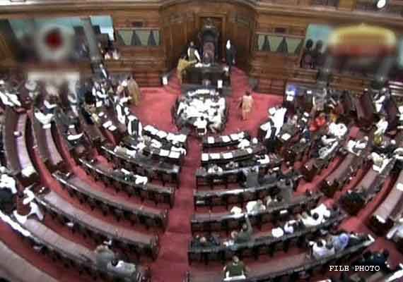 Rajya Sabha members tear papers, throw towards Chair