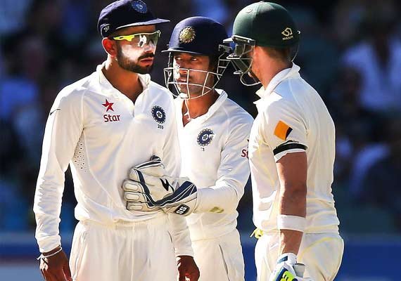 aus vs ind warner dhawan and kohli fined for breaching code of conduct