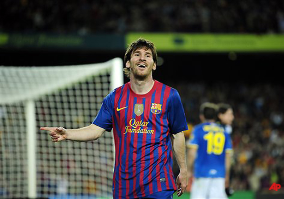 messi scores 4 to send guardiola off with victory
