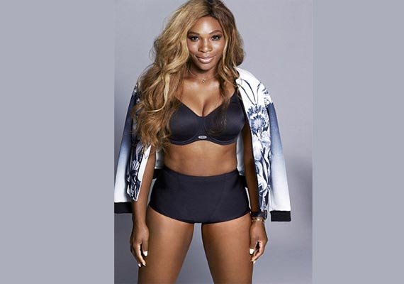Serena Williams flaunts figure as she strips down for a lingerie