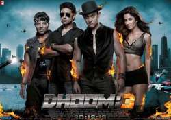 aamir katrina abhishek uday blazing in dhoom 3 motion poster view pics