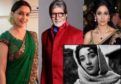 amitabh madhuri sridevi pay tribute to suchitra sen