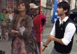 anushka sharma sushant singh spotted on the sets of hirani s peekay view pics