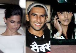 deepika ranveer sonam attend the special screening of 2 states see pics