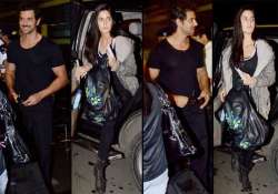 hrithik and katrina spotted at airport view pics