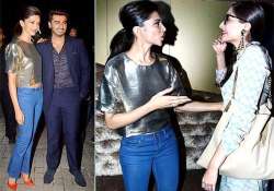 deepika sonam shower friendship at finding fanny special screening see pics