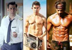 bigg boss 8 salman khan takes jibe at shah rukh hrithik and aamir s abs view pics