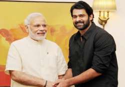 baahubali actor prabhas meets pm modi